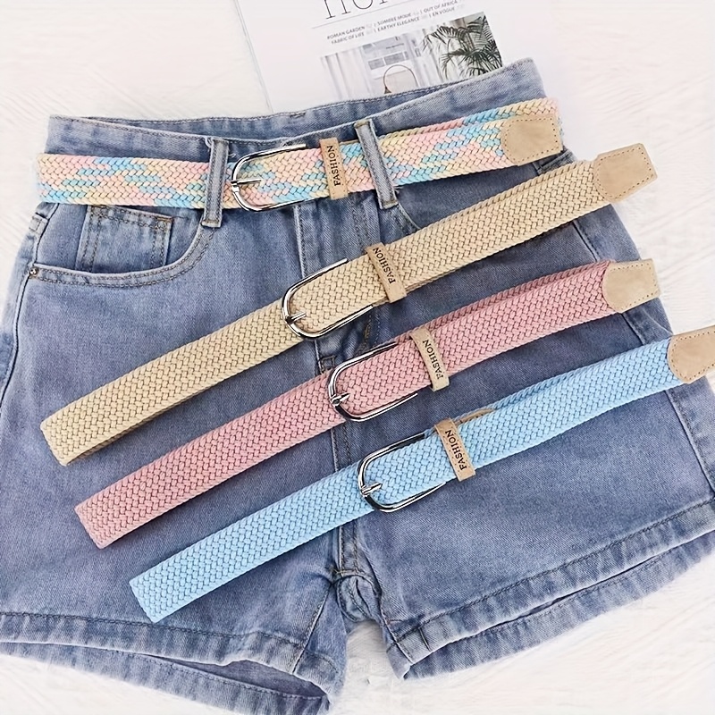 6 Colors Elastic Drawstring Waistband Lace up Student Cloth Strap